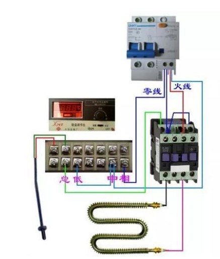 三线热电偶k型接线图图片