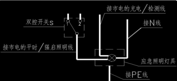 应急灯开关接线图解（5款开关接线电路）