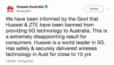 行业快讯：澳大利亚禁止华为5G、联通开启5G规模试验、紫光将量产64层128G存储器