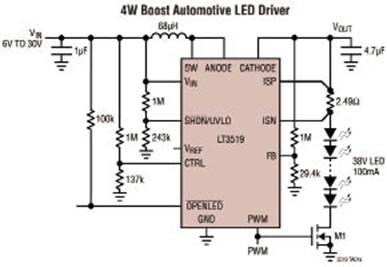 4W和2.4W的LED驅動IC在LCD顯示器中應用