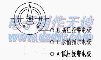 气体压力自动监测报警器电路图