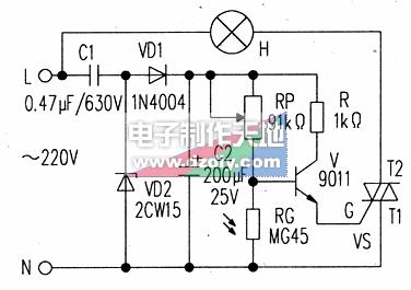光控<b class='flag-5'>照明灯</b>电路原理