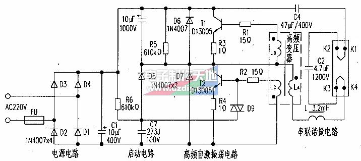 电子节能灯工作原理分析和常见故障检修