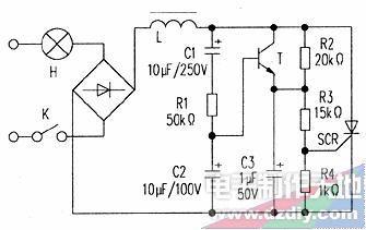 台灯调光电路改灯泡软启动电路
