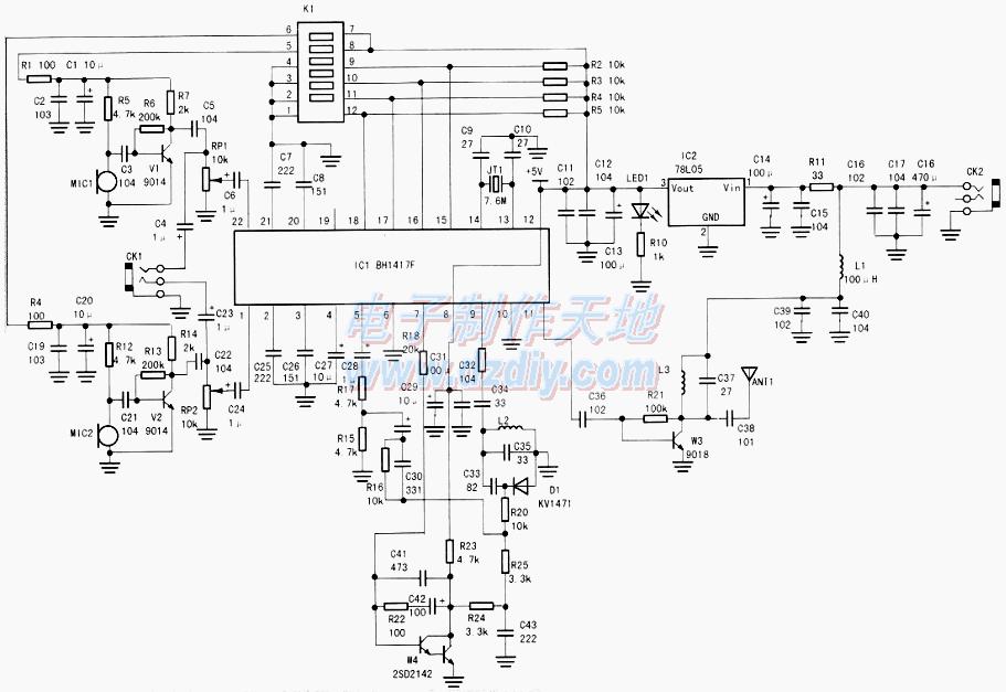 BH1417调频立体声发射机