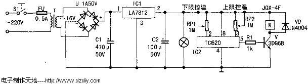 TC620组成的温度控制电路