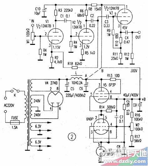 怎样用12AX7B制作胆前级放大器