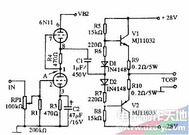 自制胆石混合式HiFi功放的工作原理