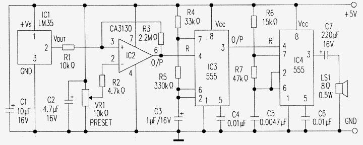 電腦<b class='flag-5'>過(guò)熱</b><b class='flag-5'>告警</b>器電路圖