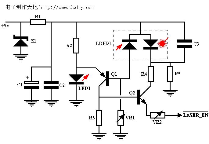 分立元件激光器驱动电路图