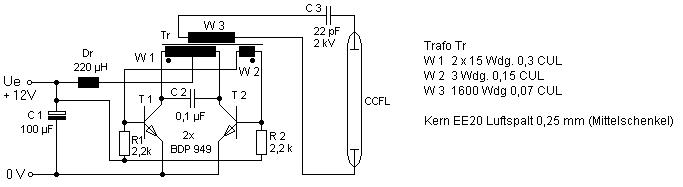 CCFL灯具驱动电路的工作原理