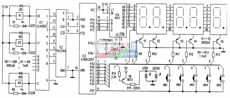 用AT89C2051單片機控制的多回路自動(dòng)澆水系統的工作原理及設計