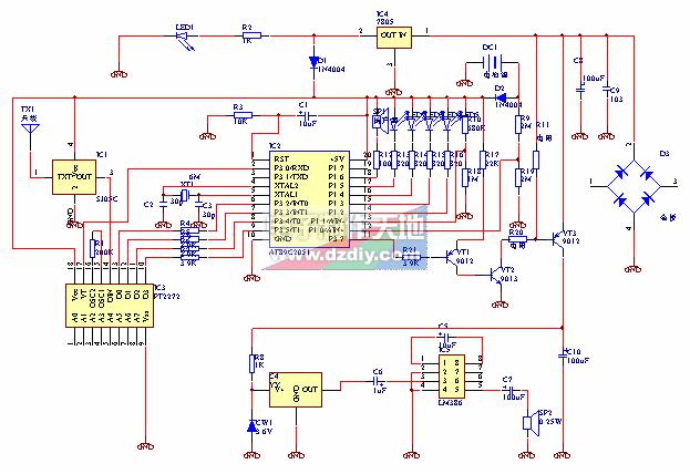 基于A(yíng)T89C2051設計的無(wú)線(xiàn)防盜報警器 附程序