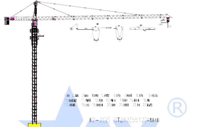 QTZ63<b class='flag-5'>型</b>塔式<b class='flag-5'>起重机</b>数据手册和安装使用说明书