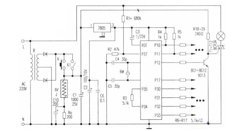 如何使用AT89C2051制作一個(gè)彩燈控制系統