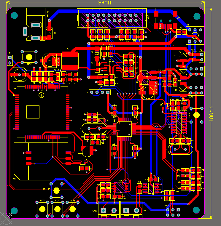 请问我第一次画的线路板stm32f103c8t6能工作吗