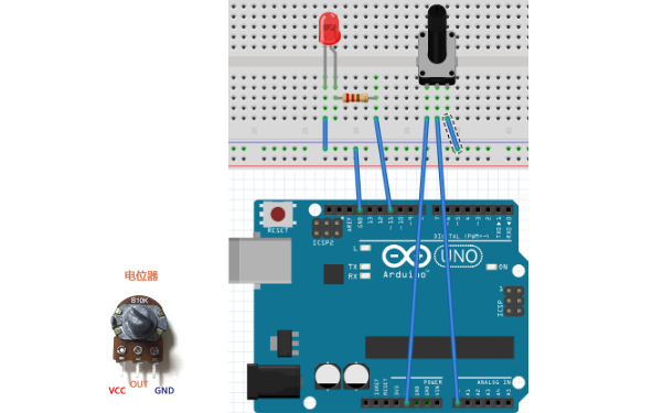 arduino教程之使用arduino進(jìn)行調(diào)光燈制作的學(xué)習(xí)筆記