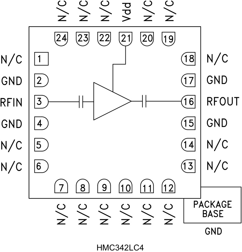 <b class='flag-5'>HMC342LC4</b> <b class='flag-5'>低噪聲放大器</b>，<b class='flag-5'>采用</b><b class='flag-5'>SMT</b><b class='flag-5'>封裝</b>，<b class='flag-5'>13</b> - <b class='flag-5'>25</b> <b class='flag-5'>GHz</b>