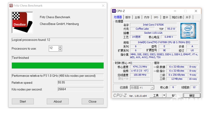 英特爾第八代桌面酷睿i78700k評測超越了上一代i7處理器4核心4線程的