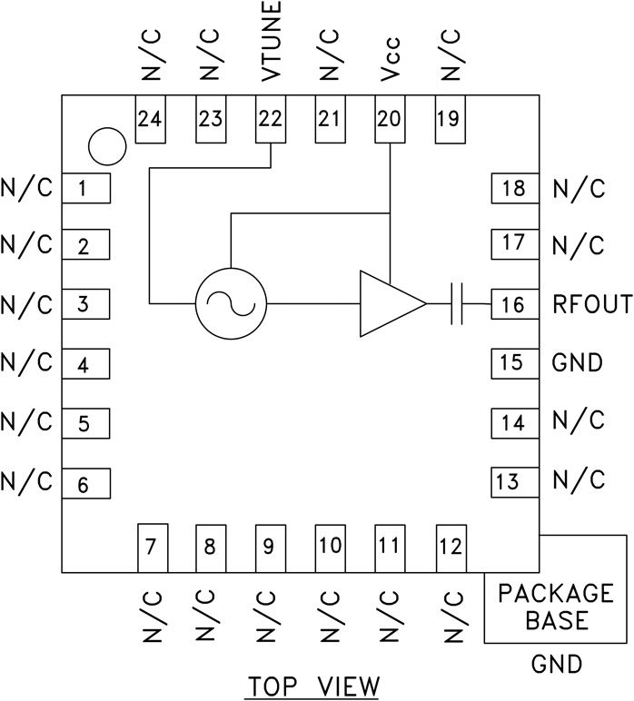 HMC386 集成<b class='flag-5'>緩沖放大器</b>的<b class='flag-5'>VCO</b> SMT，2.6 - 2.8 GHz
