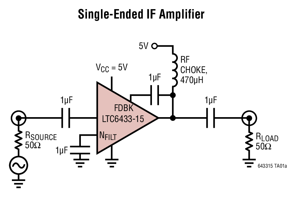<b class='flag-5'>LTC6433-15</b> <b class='flag-5'>低頻</b><b class='flag-5'>至</b> <b class='flag-5'>1.4GHz</b> <b class='flag-5'>50</b>Ω <b class='flag-5'>增益</b><b class='flag-5'>部件</b> IF <b class='flag-5'>放大器</b>