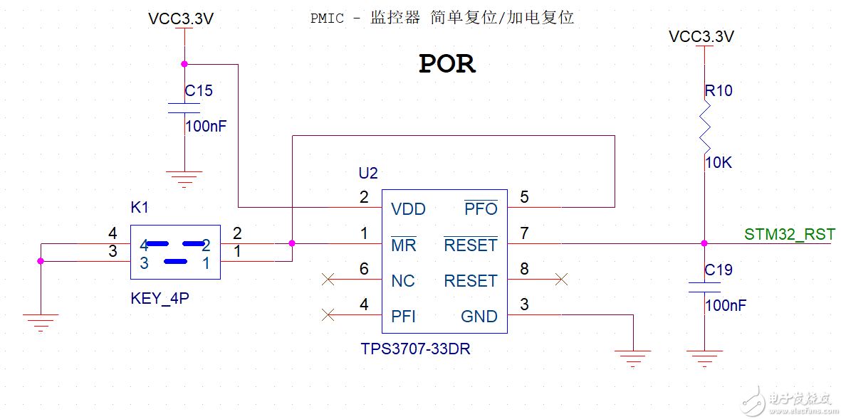 TPS3707-33DR电源监控芯片的使用方法