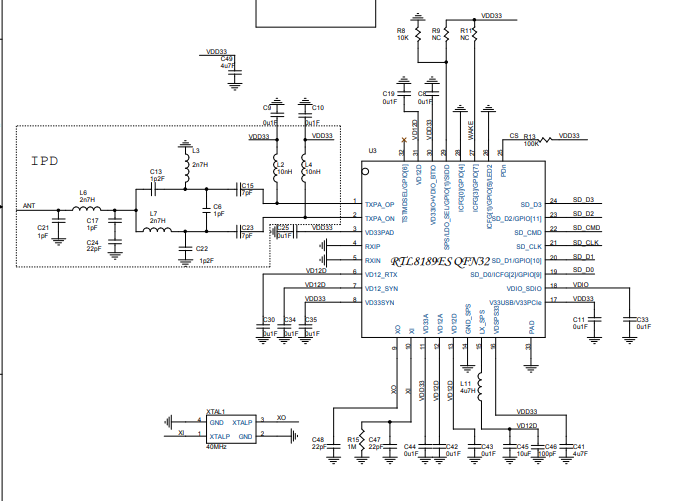 RTL8189 FTV WLAN<b class='flag-5'>網(wǎng)絡(luò)</b>SDIO<b class='flag-5'>接口</b><b class='flag-5'>控制器</b>的電路原理圖免費(fèi)下載