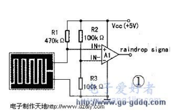 雨滴传感器电路图图片