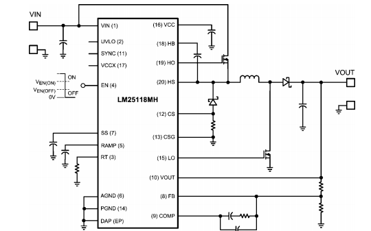 LM25118系列宽<b>电压</b>范围<b>降压</b><b>升压</b><b>控制器</b>的数据手册免费下载