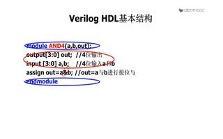 数字设计FPGA应用：Verilog HDL语言基本结构