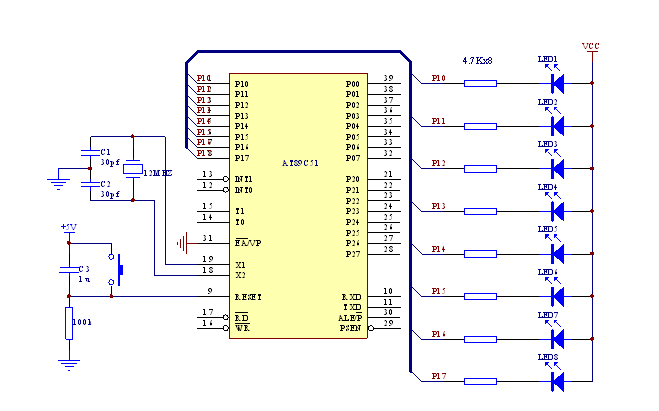 使用51单片机<b>制作</b><b>一</b><b>个</b><b>简单</b>的流水灯程序免费下载