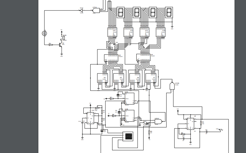 使用Multisim<b>制作</b>的<b>简易</b>数字频率计<b>电路</b>图免费下载