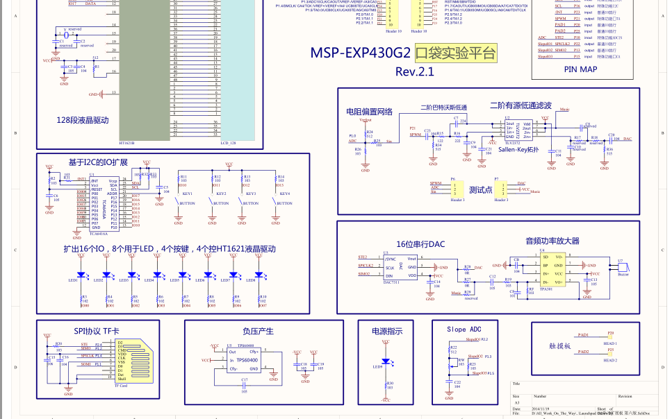 MSP-EXP430G2<b>口袋</b>实验平台的用户手册和原理图免费下载