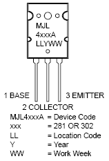 MJL4302A 双极功率晶体管 PNP 15 A 350 V 230 W