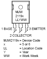 MJW21196 双极晶体管 NPN 250 V 16 A.