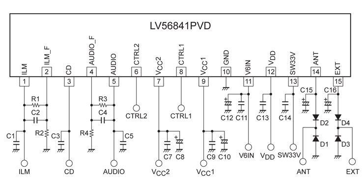 LV56841PVD LDO稳压器 5通道 带2个高侧开关