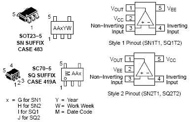 ncs2001 运算放大器 具有低于1伏的操作 轨到轨i / o.