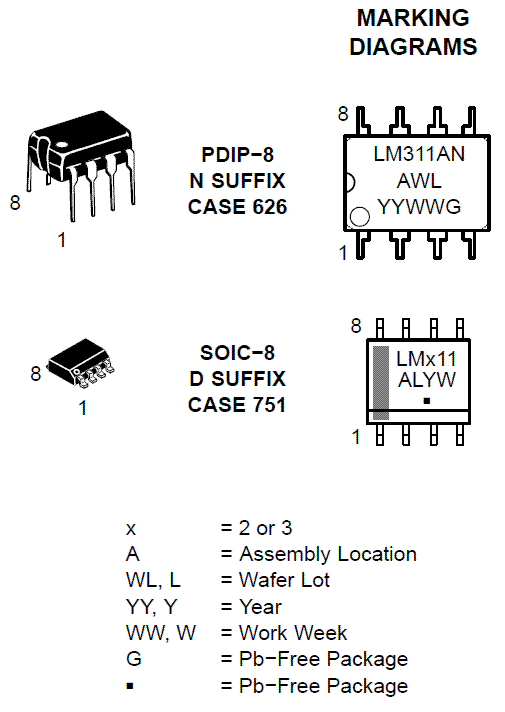 <b class='flag-5'>LM311</b> <b class='flag-5'>比較</b><b class='flag-5'>器</b> 單個(gè)