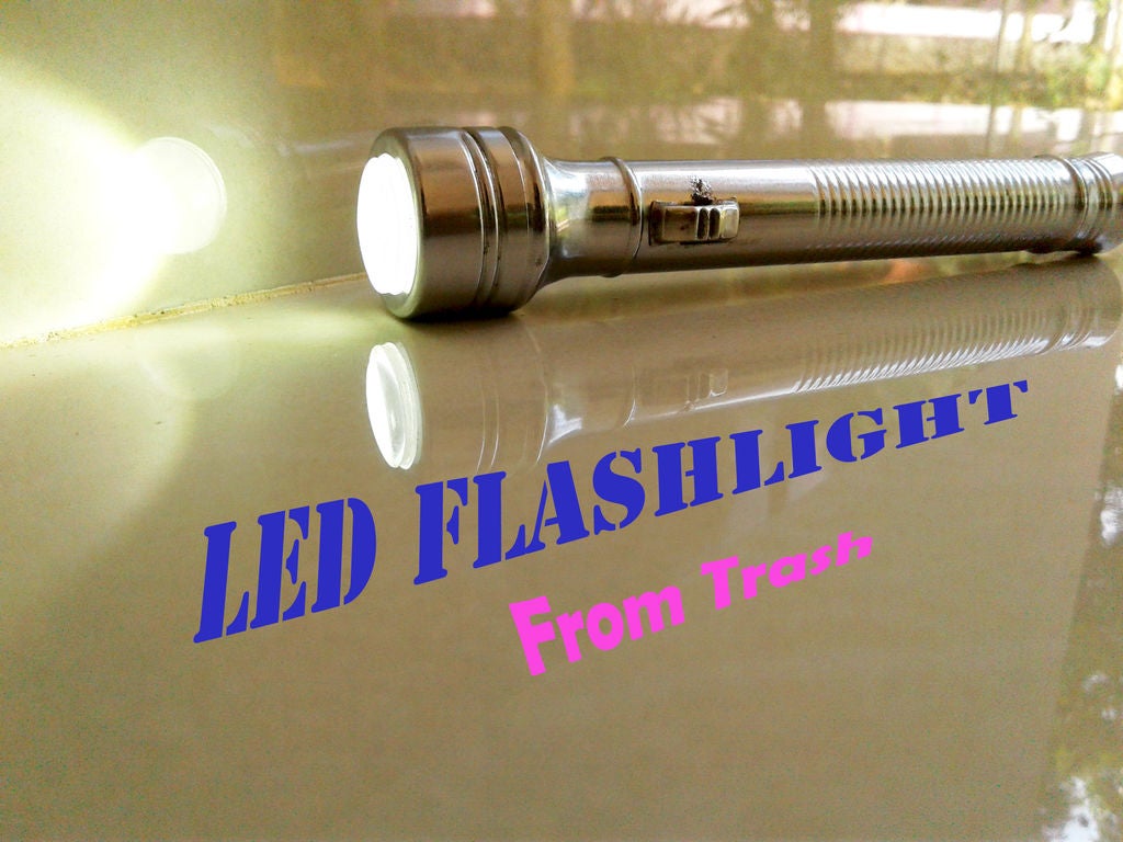 用旧灯丝灯泡制作了一个新的明亮的LED闪光灯