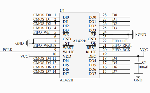 <b class='flag-5'>CMOS</b> FIFO<b class='flag-5'>攝像頭</b>電路原理圖免費下載