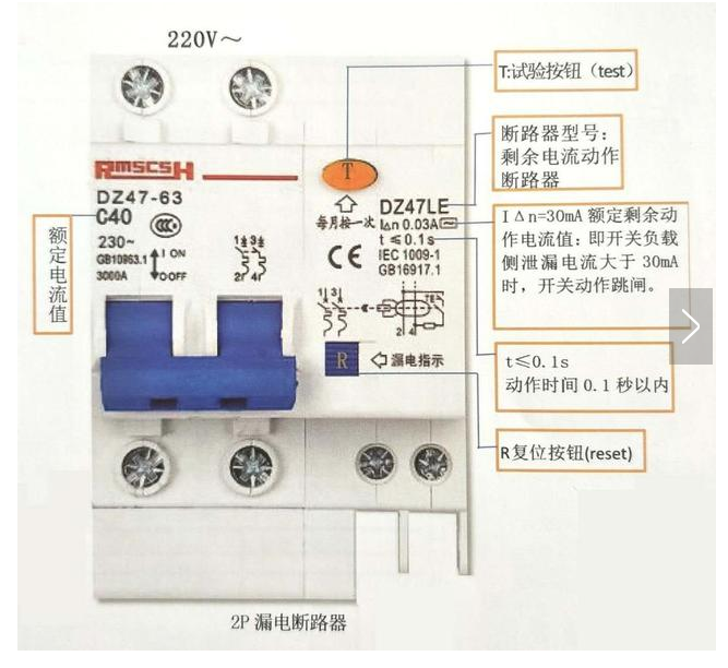 漏电保护器内部结构图片