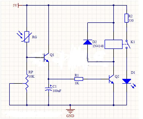 光控延時開關電路工作過程分析