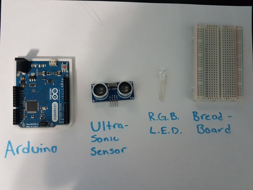 带Arduino的超声波停车传感器的制作