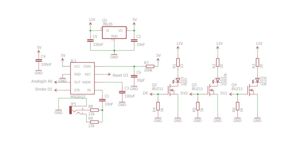 如何构建一个Arduino LED彩色风琴