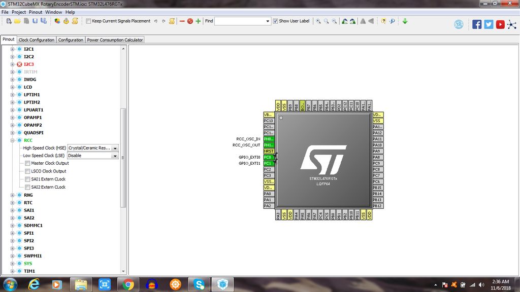 帶有STM32 Nucleo板的旋轉編碼器