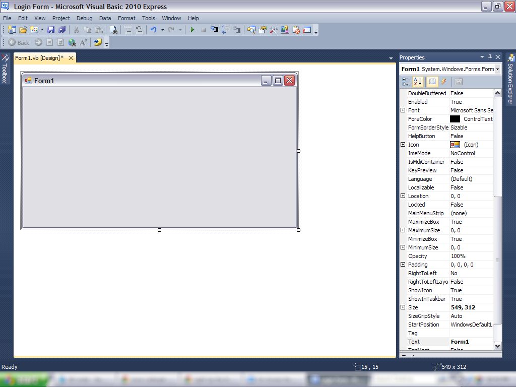 怎样在Visual Basics中制作登录表单