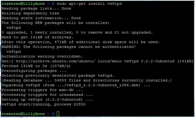 如何在Ubuntu Linux发行版上正确安装和设置 VSFTPD