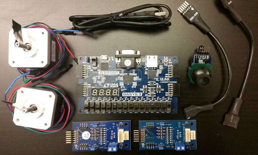 如何使用操纵杆通过FPGA控制步进电机
