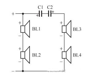 3种变形的二分频扬声器电路