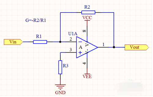 運算放大器進行反相放大器設計 - 運算放大器電路 - 電子發燒友網